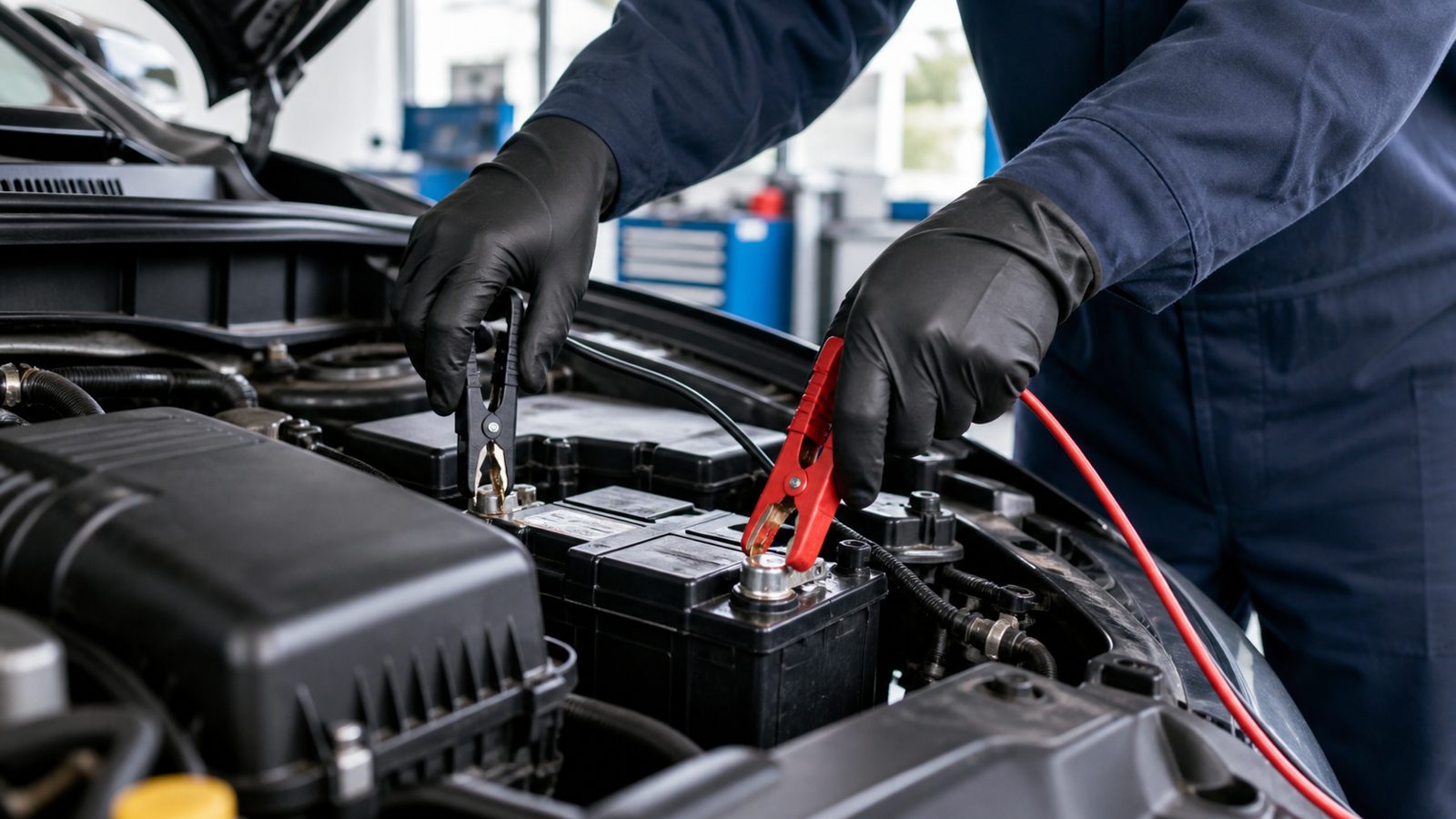 Autobatterie-Service: Batterie prüfen und wechseln