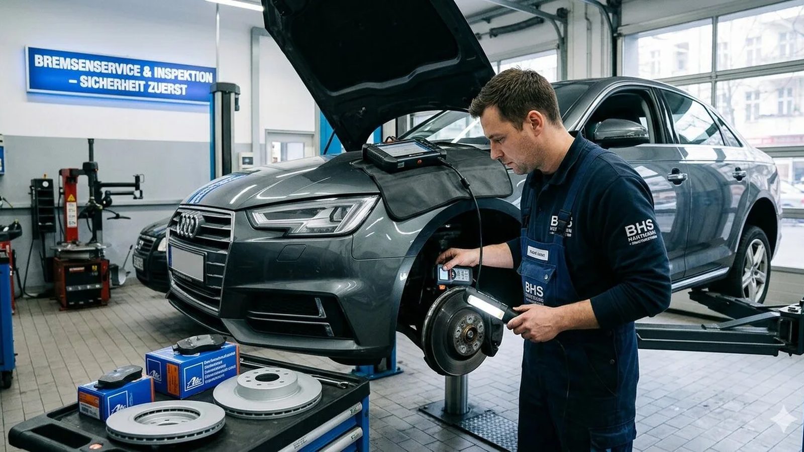 Bremsenservice und Kontrolle der Bremsanlage bei BHS Hartmann in Berlin-Spandau